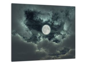 Obraz mesiace a mrakov