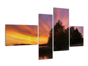 Farebný západ slnka - obraz