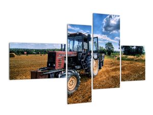 Obraz traktora v poli