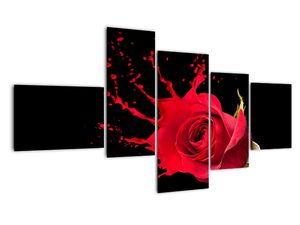 Abstraktný obraz ruža - obraz
