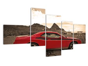 Červené auto - obraz
