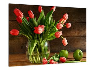 Obraz tulipánov vo váze