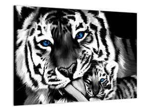 Tiger s mláďaťom, obraz