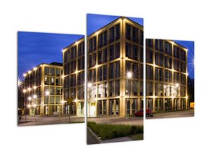 Osvetlené budovy - obraz