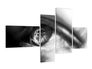 Čiernobiely obraz - detail oka