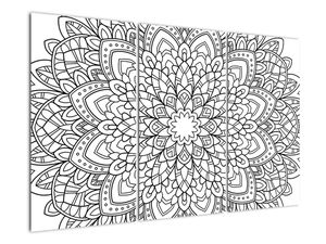Obraz - čiernobiela mandala