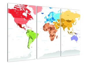 Obraz - farebná mapa sveta