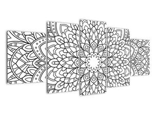 Obraz - čiernobiela mandala