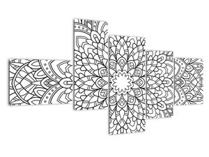 Obraz - čiernobiela mandala