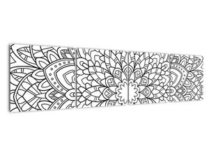 Obraz - čiernobiela mandala