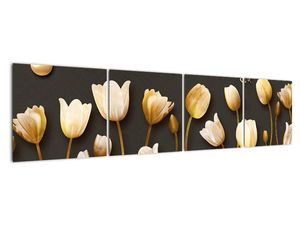 Obraz zlatých tulipánov