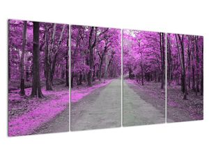 Moderný obraz - fialový les