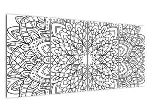 Obraz - čiernobiela mandala