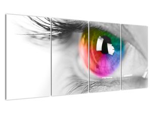 Moderný obraz: farebné oko