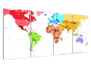 Obraz - farebná mapa sveta