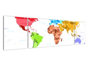 Obraz - farebná mapa sveta