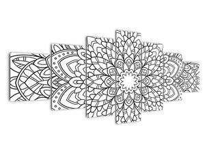 Obraz - čiernobiela mandala