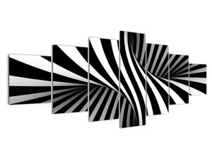 Čiernobiely abstraktný obraz