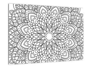 Obraz - čiernobiela mandala
