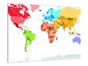 Obraz - farebná mapa sveta