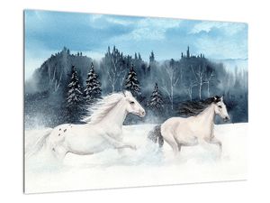 Obraz bežiacich koní