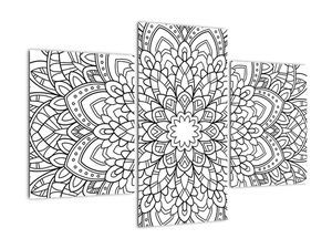 Obraz - čiernobiela mandala